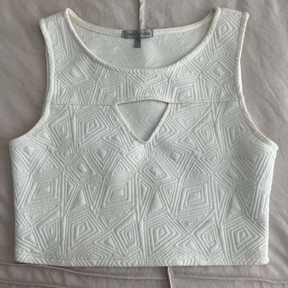 White crop top